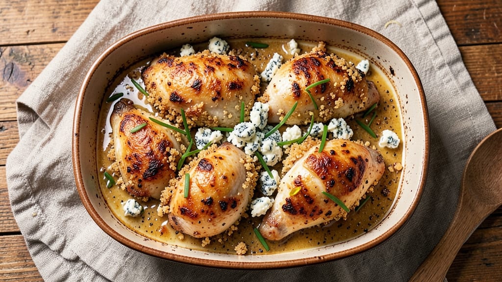 Baked Blue Cheese Chicken Recipe: Crispy Bites with Melty, Tangy Centers