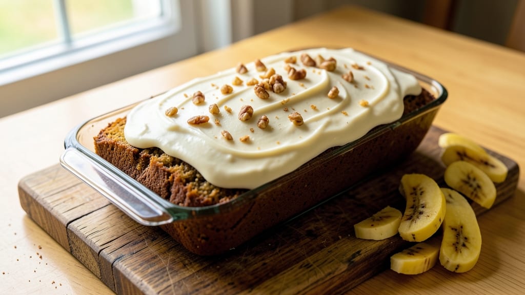 Banana Bread with Cream Cheese Icing Recipe: Velvety Swirls and Buttery Frosting Magic