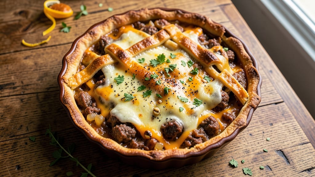 Beef and Cheese Pie Recipe: Flaky Pastry Crust with Savory Fillings
