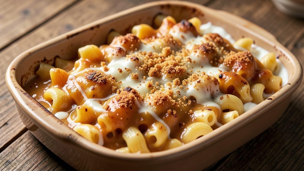 Baked Mac and Cheese Recipe Mueller's Box: Crispy Top, Gooey Pull-Apart Magic