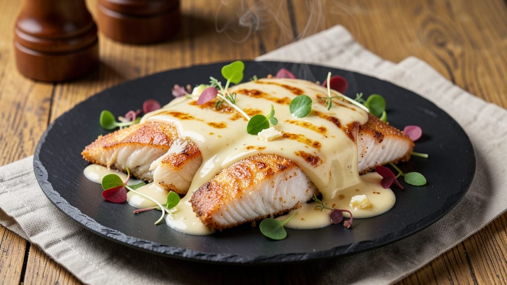Baked Fish in Cheese Sauce Recipe: Crispy Top, Melty Streaks Inside