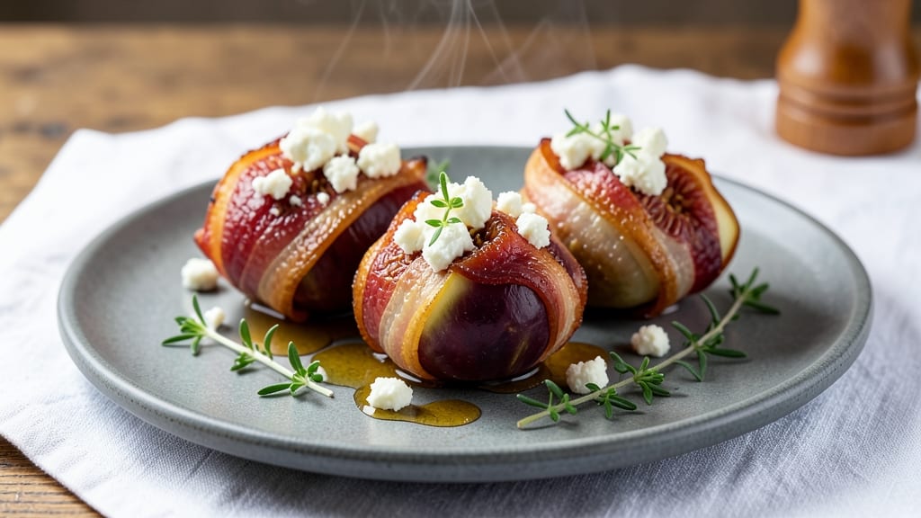 Bacon-Wrapped Figs With Goat Cheese Recipe: Sweet-Savory Bite With Crispy Edges
