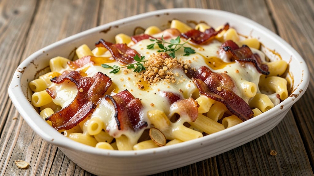 Bacon Mac and Cheese Recipe for Thanksgiving: Crispy Top, Gooey Pull-Apart Magic