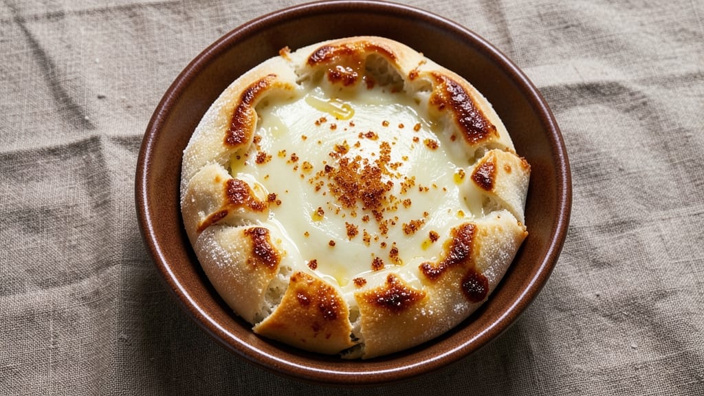 Baked Bread With Cheese Recipe: Savory Pull-Apart Loaf With Gooey Melty Edges
