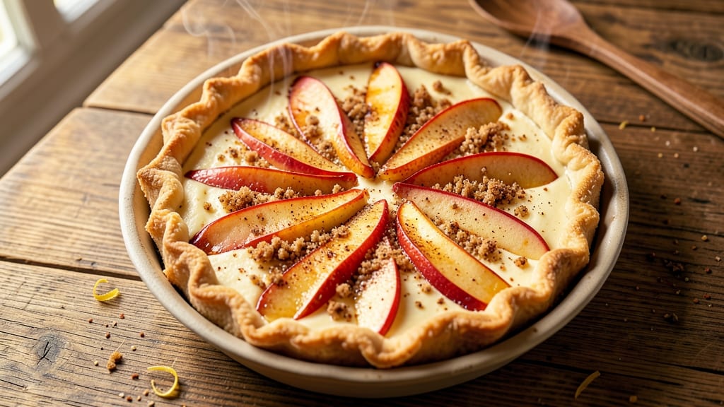 Apple Cheese Tart Recipe: Spiced Apple Filling Over Buttery Crust