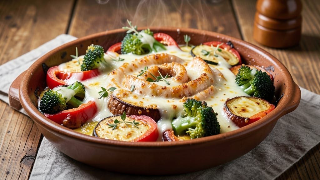 Baked Vegetables Cheese Recipe: Golden Crust and Melty Streaks in One Pan