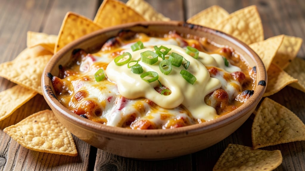 Baked Mexican Cheese Dip Recipe: Three-Cheese Meltdown With Crunchy Tortilla Top