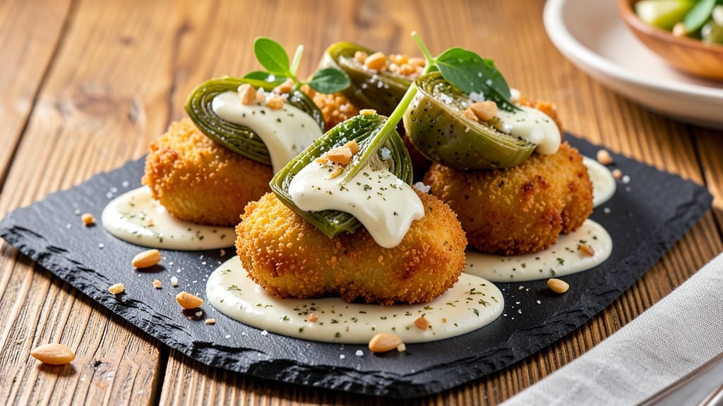 Artichoke Cheese Appetizers Recipe: Crispy Bites With Melty Goat Cheese Hearts