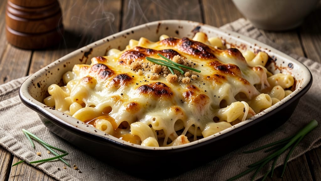 Baked Mac and Cheese Recipe with Chicken Broth: Broth-Infused Depth and Crispy Top