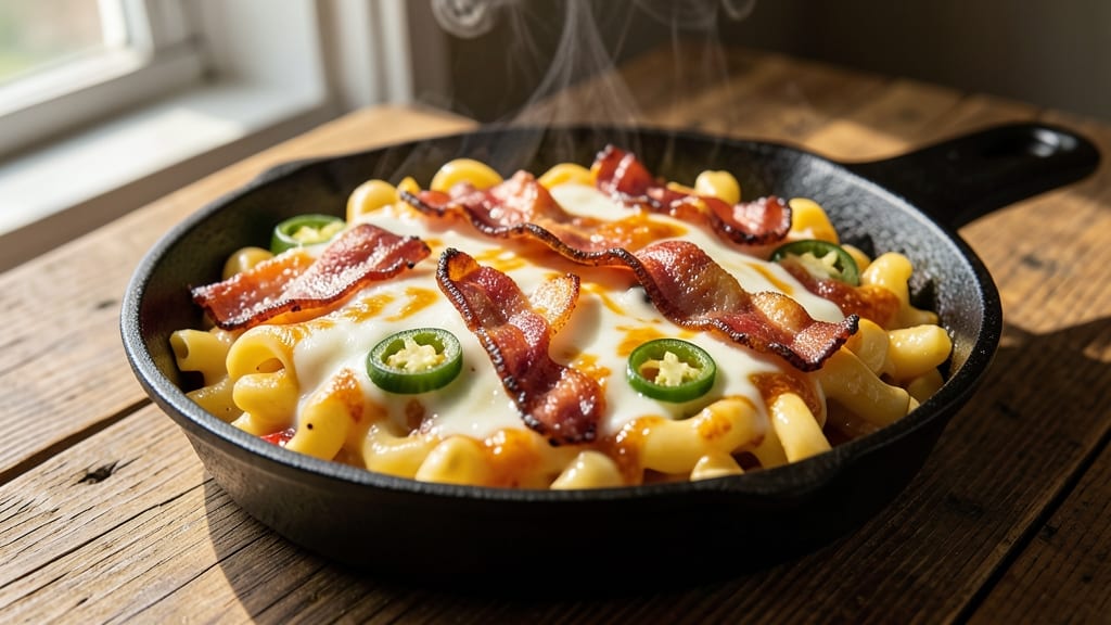 Baked Jalapeño Bacon Mac and Cheese Recipe: Smoky Spice and Crispy Bites in One Bite