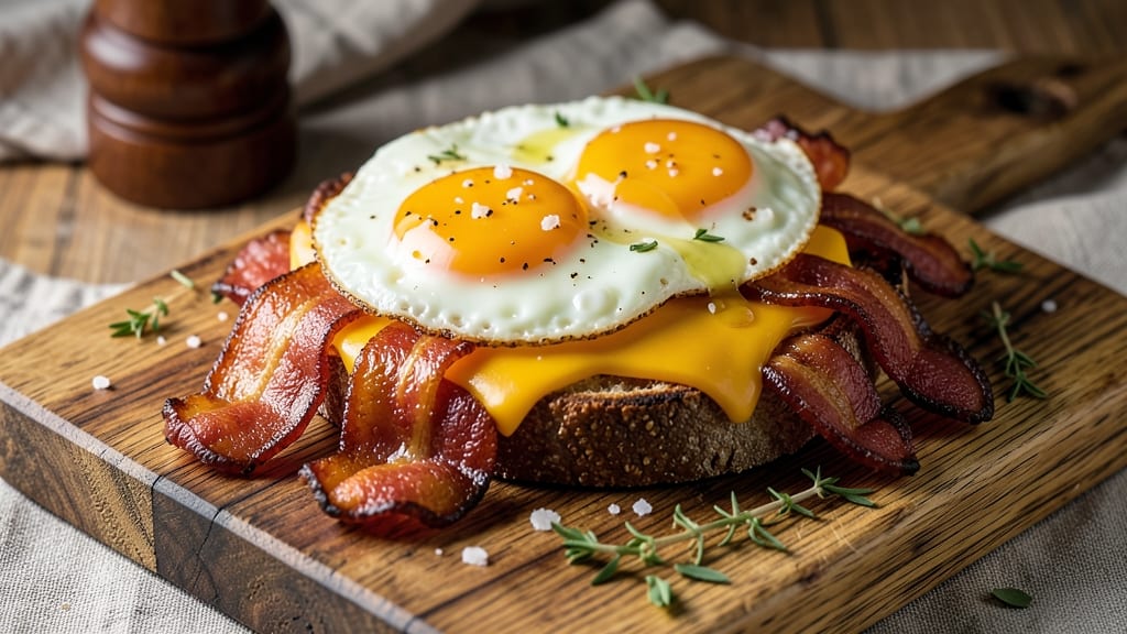 Bacon Egg and Cheese NYC Recipe: Crispy Stacks With Runny Yolk Magic
