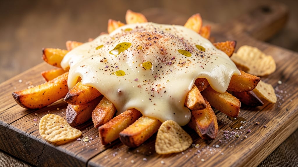 Baked Cheese Fries Recipe: Crispy Tortilla Crunch With Melty Cheese Rivers