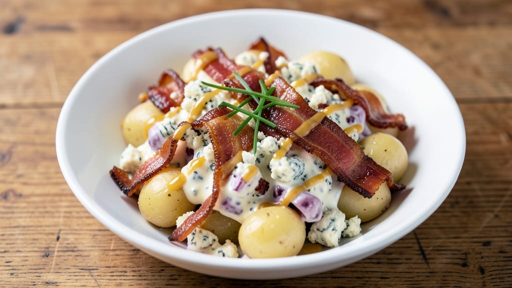 Bacon Blue Cheese Potato Salad Recipe: Smoky Crunch Meets Creamy Coolness
