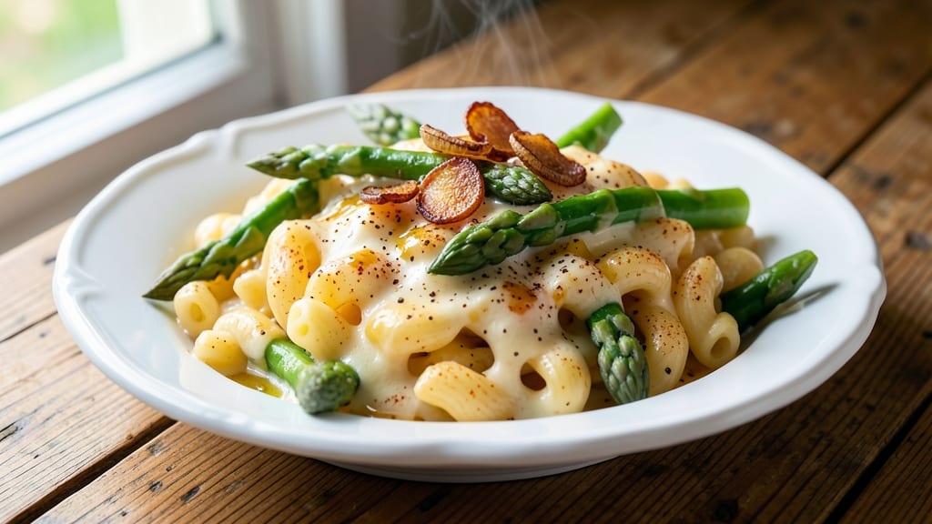 Asparagus Mac and Cheese Recipe: Spring Green Bites in Cheesy Sauce