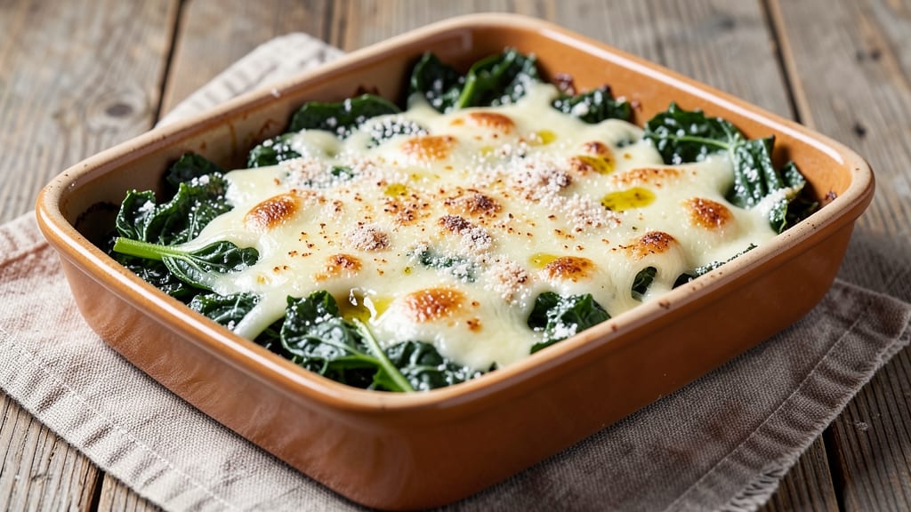 Amy's 3 Cheese and Kale Bake Recipe: Crispy Top, Silky Cheese Pull