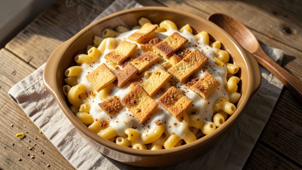 Baked Macaroni and Cheese With Ritz Cracker Topping Recipe: Crunchy Crown and Melty Streaks