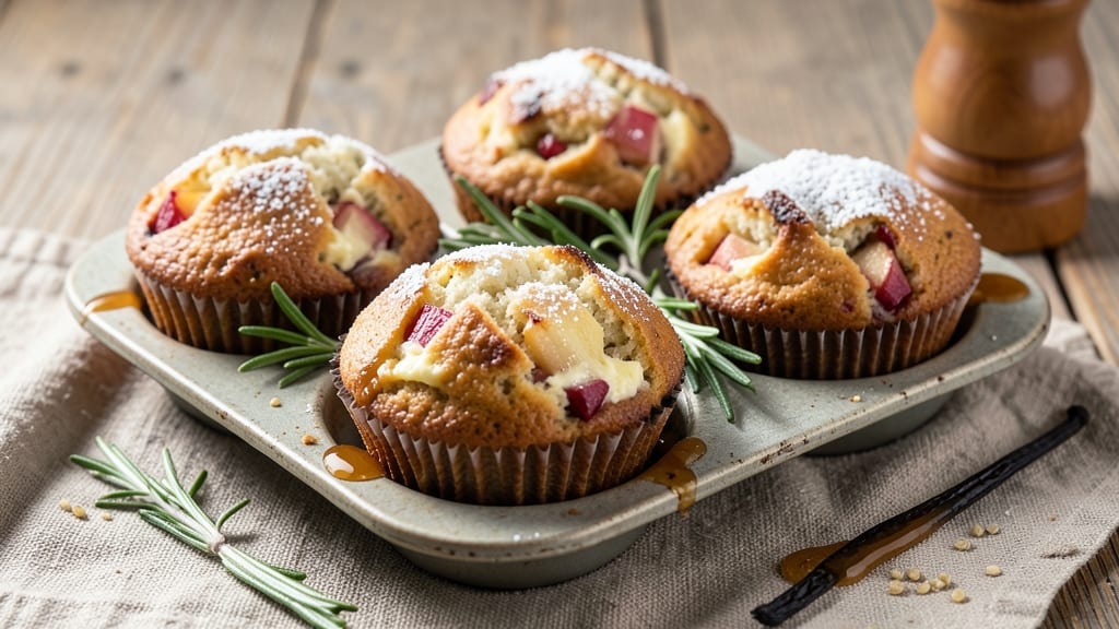Apple Cream Cheese Muffins Recipe: Buttery Streusel Top and Moist Vanilla Swirls