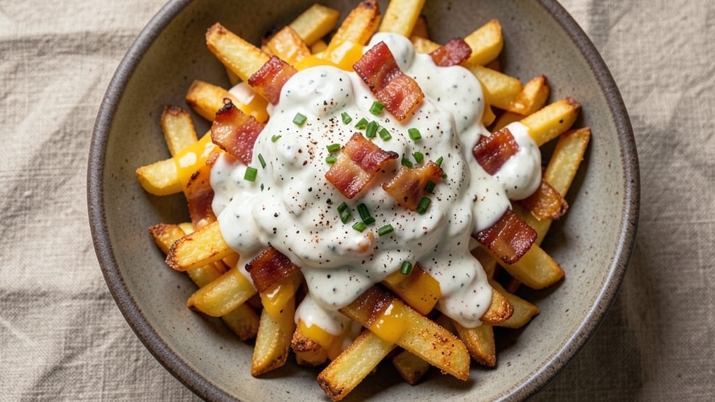 Bacon Ranch Cheese Fries Recipe: Triple-Layered Crunch With Herby Drizzle