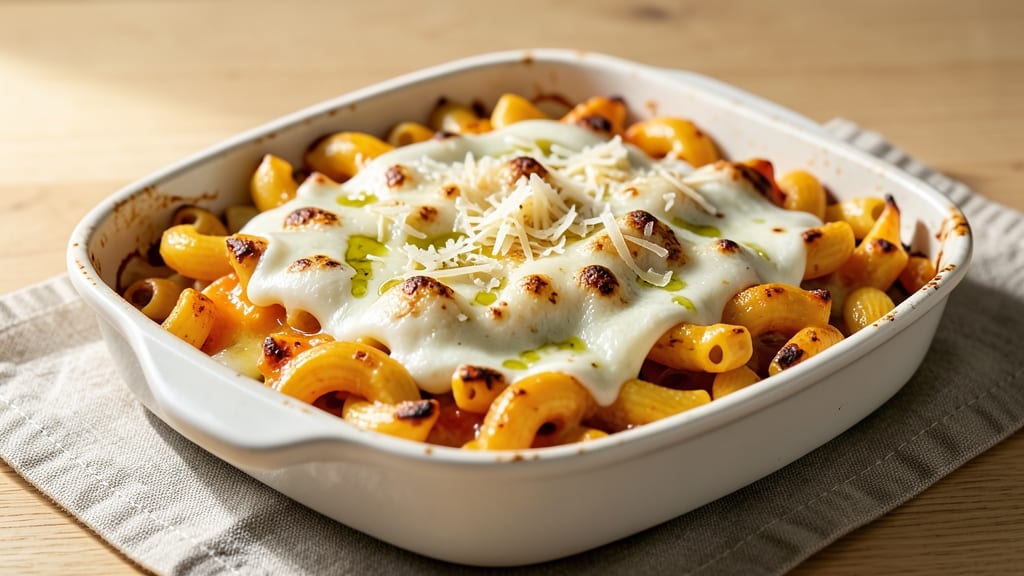 Baked Macaroni and Four Cheese Recipe: Triple-Layered Gooey Cheese Heaven