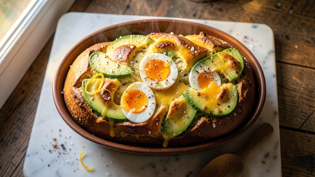 Avocado Cheese Egg Bread Recipe: Flaky Layers With Creamy Pull-Apart Magic