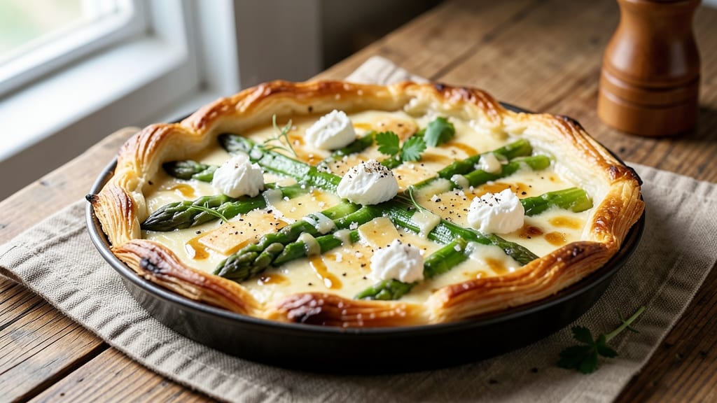 Asparagus and Cheese Tarts Recipe: Flaky Pastry Cradles Fresh Spring Greens