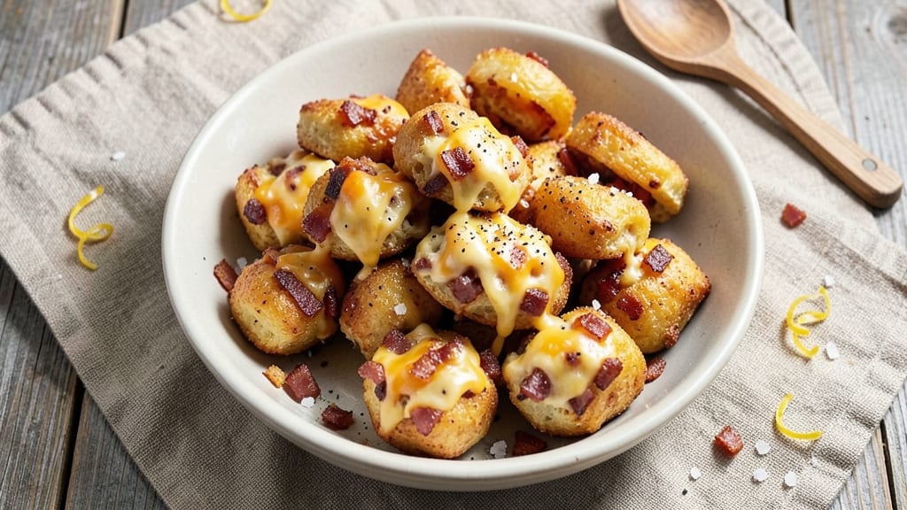Bacon and Cheese Stuffed Tater Tots Recipe: Crispy Shells with Melty Cheese Explosion