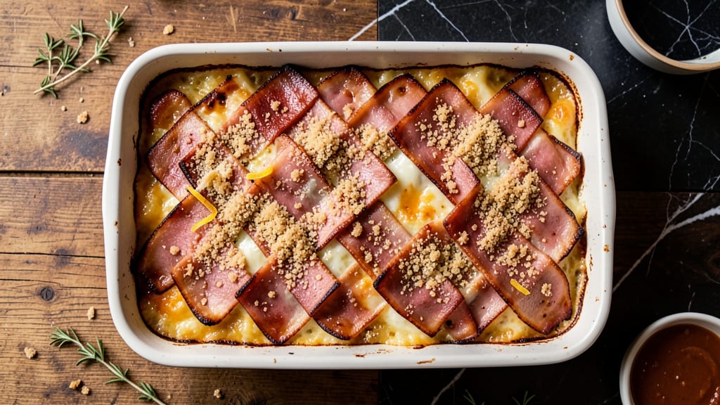 Baked Ham and Cheese Casserole Recipe: Crispy Top, Melty Cheese Layers