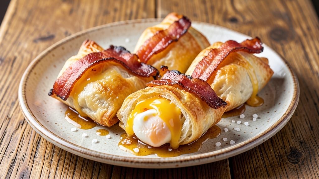 Bacon, Egg, and Cheese Pockets Recipe: Flaky Pastry Wrapped in Crispy Crusts