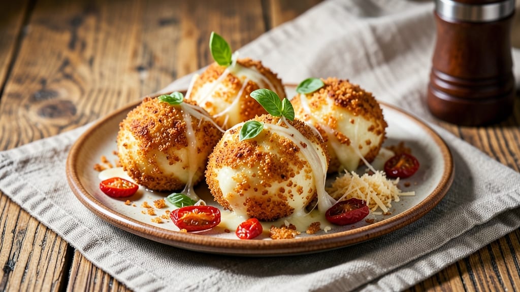 Baked Mozzarella Cheese Balls Recipe: Golden Crisp Shells With Melty Stretchy Cores