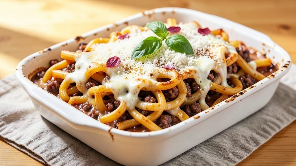 Baked Ziti With Meat and Ricotta Cheese Recipe: Triple-Layered Cheesy Crunch and Creamy Heart