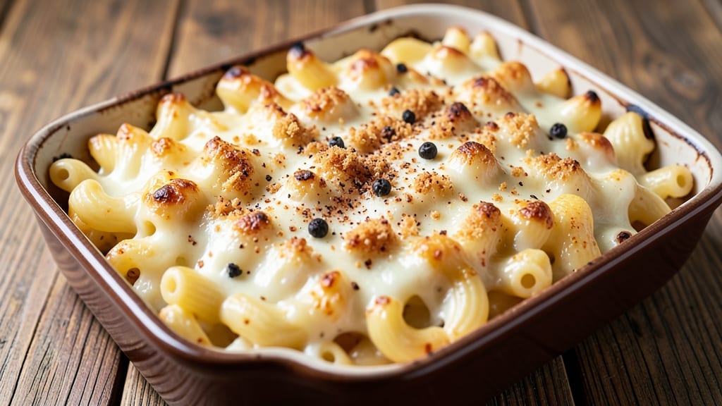 9 X 13 Mac and Cheese Recipe: Triple-Cheese Bubble Top Magic