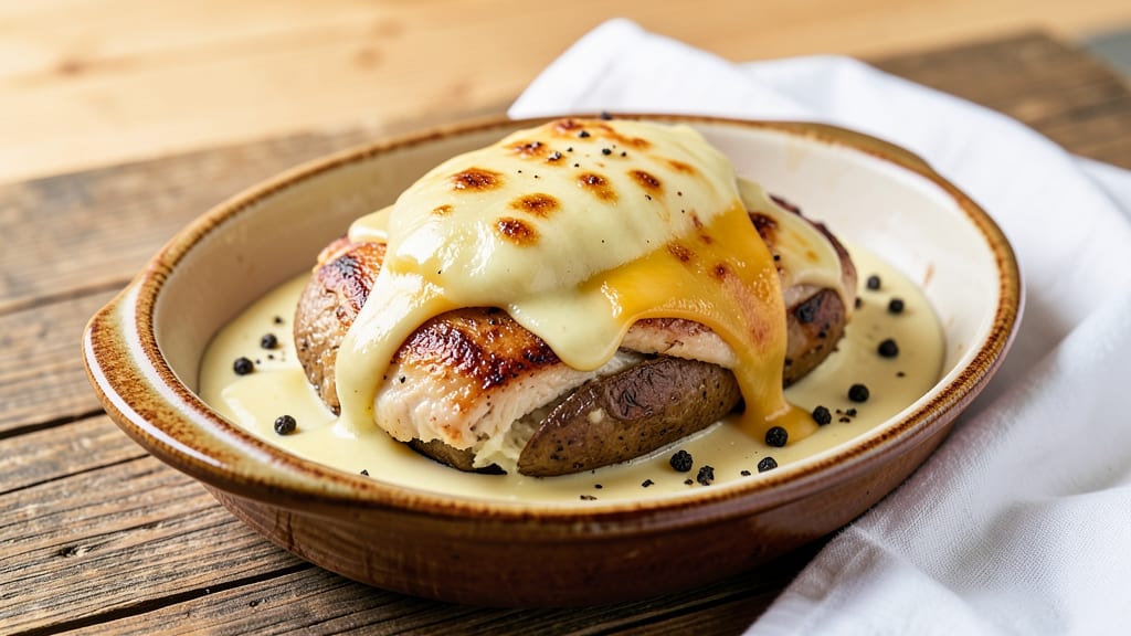 Baked Potato Chicken Cheese Recipe: Crispy Topped Comfort Baked to Golden Perfection