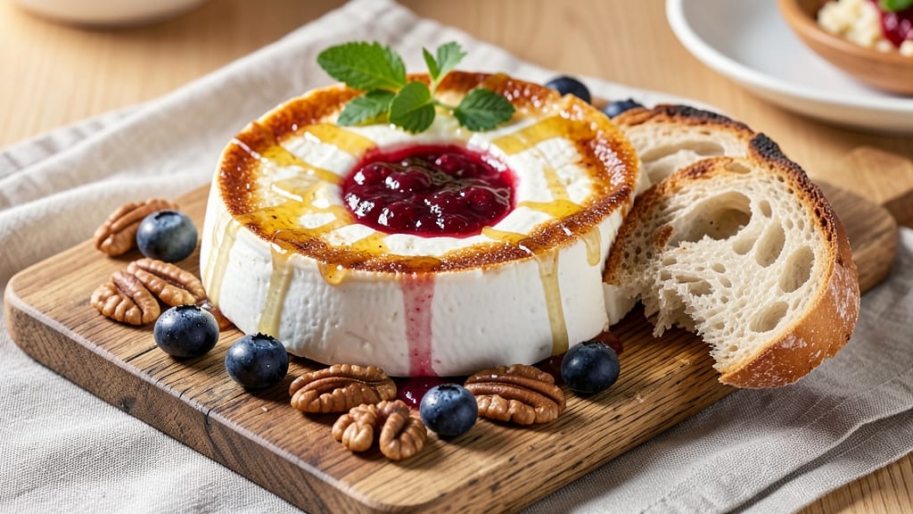 Baked Brie Cheese With Jam Recipe: Warm, Gooey Center and Fruity Contrast