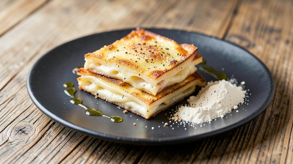 Baked Cheese Slices Recipe: Crispy Bites With Gooey Cheese Rivers