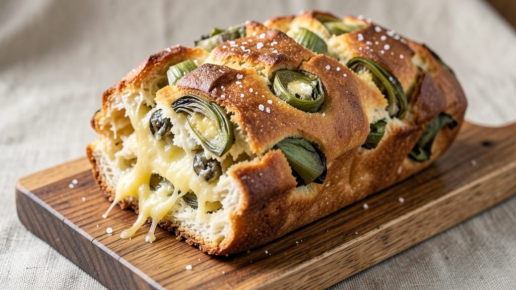Artichoke Cheese Bread Recipe: Golden Crust Hugging Melty Mozzarella