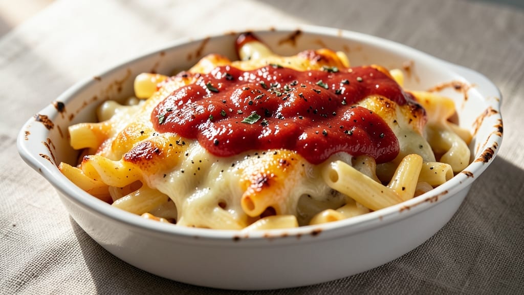 Baked Macaroni and Cheese Recipe with Tomato Sauce: Italian-Inspired Bolognese Twist