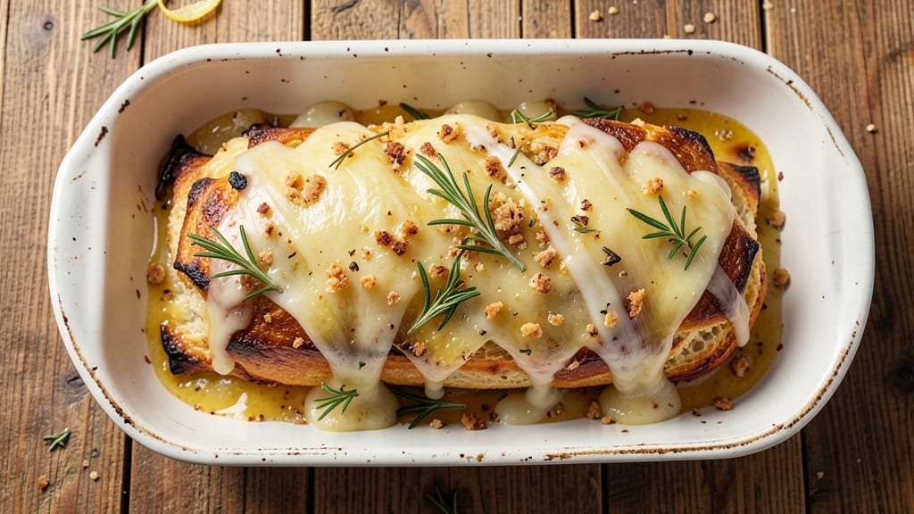 Asiago Cheese Garlic Bread Recipe: Buttery Pull-Apart Crust With Garlicky Cheese Rivers