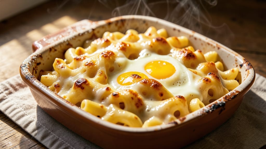 Baked Macaroni and Cheese Recipe with Eggs and Milk: Breakfast Casserole Magic in One Dish