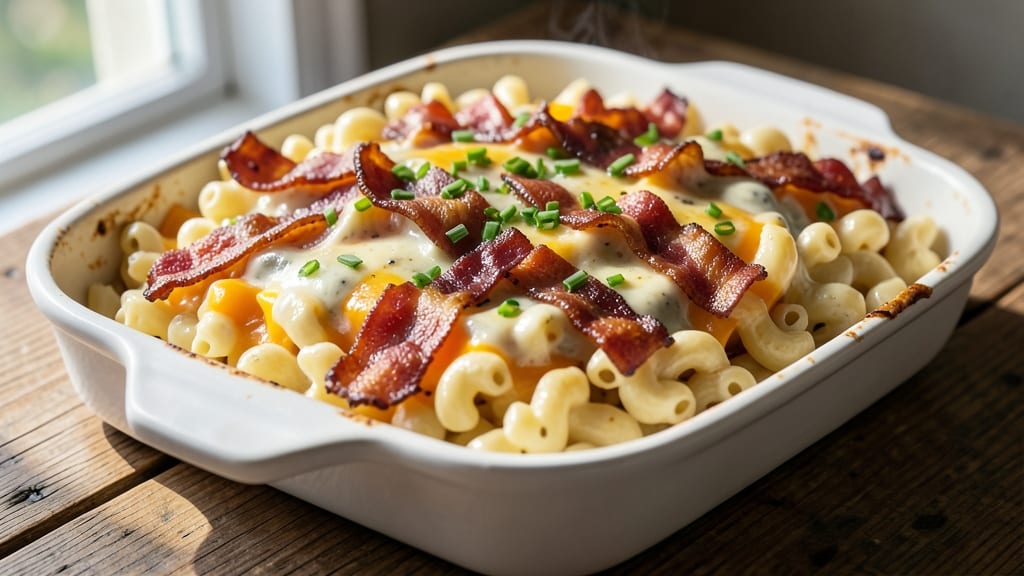 Bacon Ranch Mac and Cheese Recipe: Crispy Top and Creamy Pull-Apart Magic