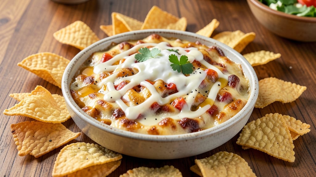 Applebee's Cheese Dip Recipe: Triple-Layered Warmth With Crispy Tortilla Topping