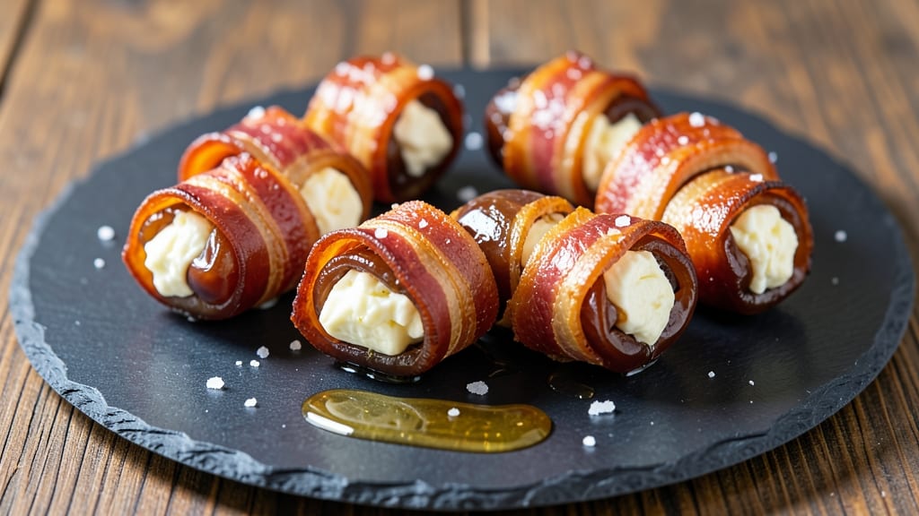 Bacon-Wrapped Dates Stuffed With Goat Cheese Recipe: Sweet-Savory Bites in 15 Minutes