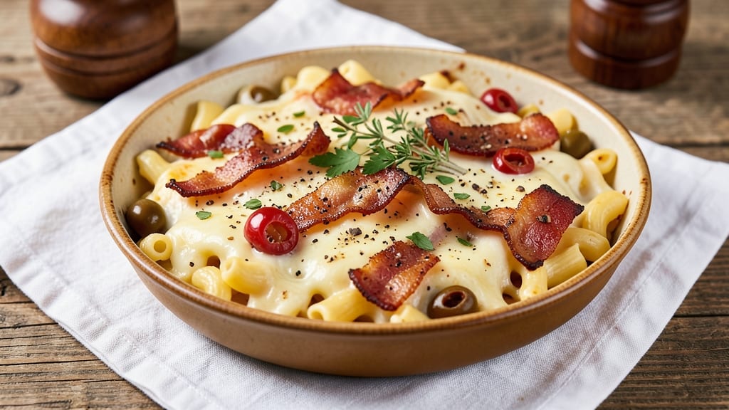 Bacon Pimento Mac and Cheese Recipe: Smoky-Spiced Cheese with Crispy Bacon Bites